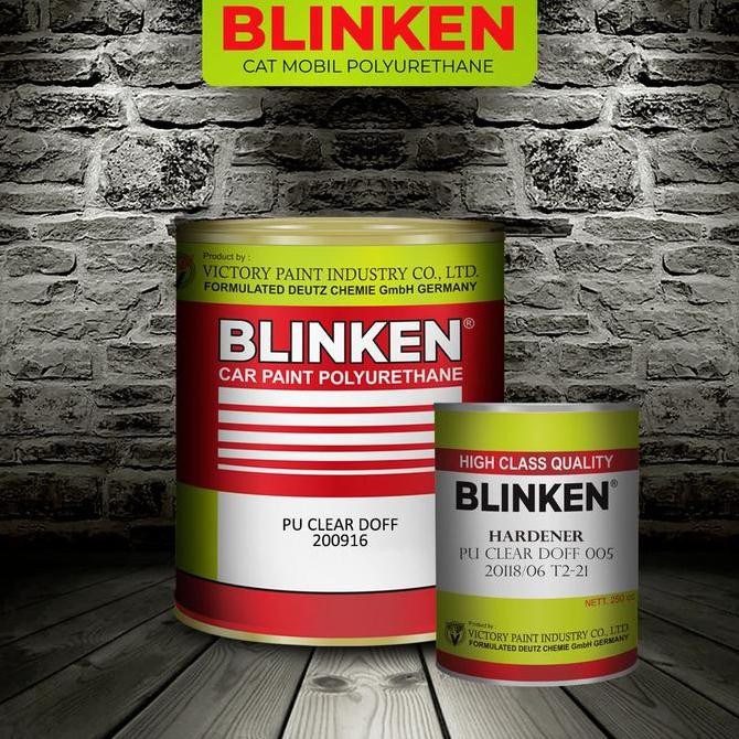 Sale Blinken Polyurethane PU Clear Doff + Hardener Paket Vernis Kayu Anti Gores