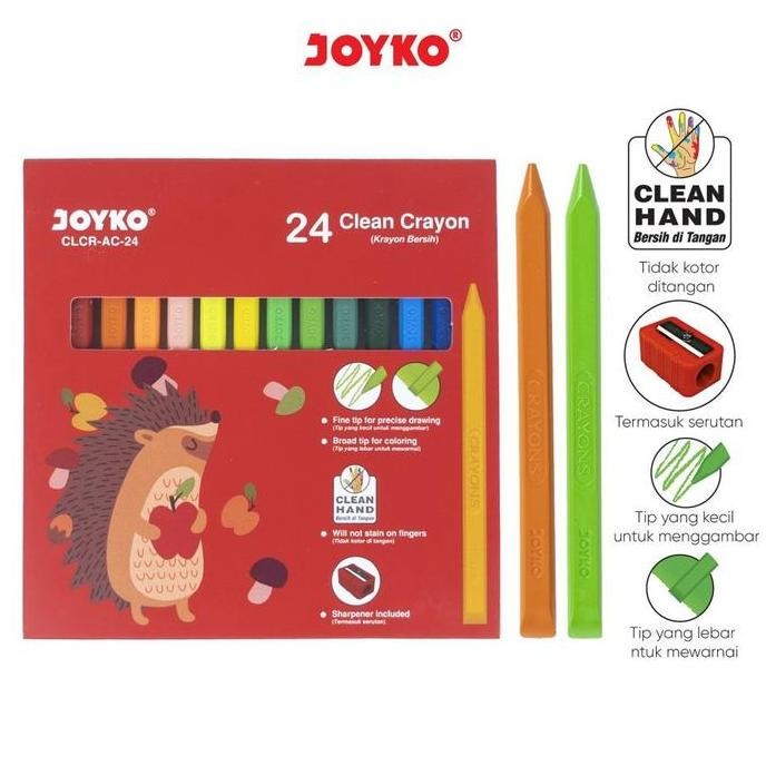 

Sale! Crayon Joyko Clear CLCR-AC-24 - Set Crayon Transparan Anak-anak Isi 24 Warna