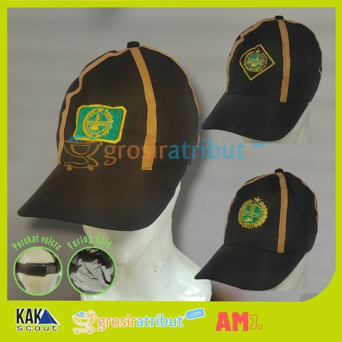 (Expert) (1 kodi) Topi Siaga Pramuka Premium Bordir