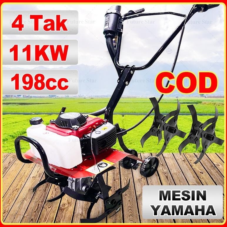 Terlaris Mesin Traktor Mini Cultivator Yamaha Bajak Lahan Sawah Basah Kering Mesin Tiller Firman Cul