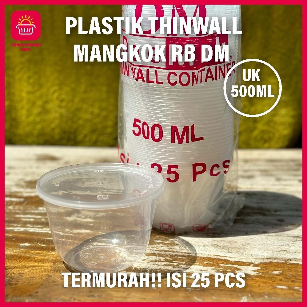 Or42 rq-56 THINWALL MANGKOK ISI 25 PCS MANGKUK PLASTIK BULAT DATAR Thinwall Bowl Round DM LIBRA  man