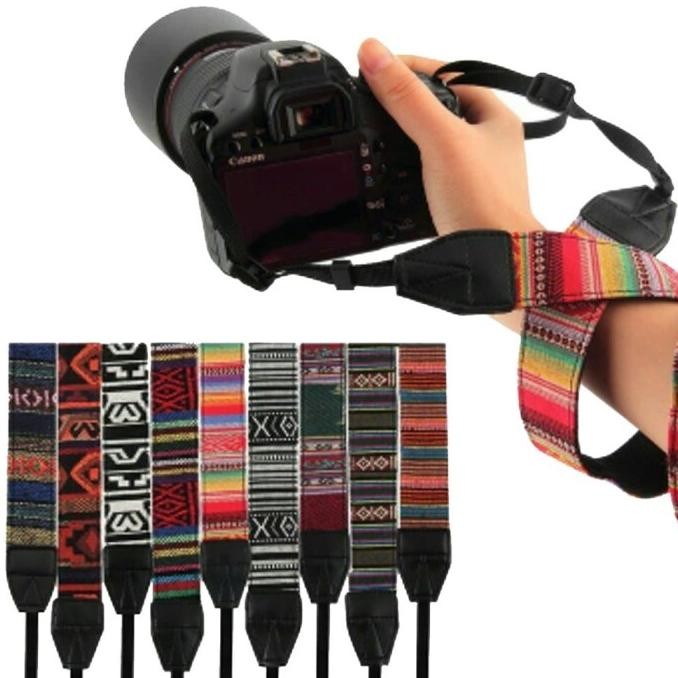 Ori - Strap Kamera Dslr Mirrorless Vintage Motif Batik - Tali Kamera Fashion Retro