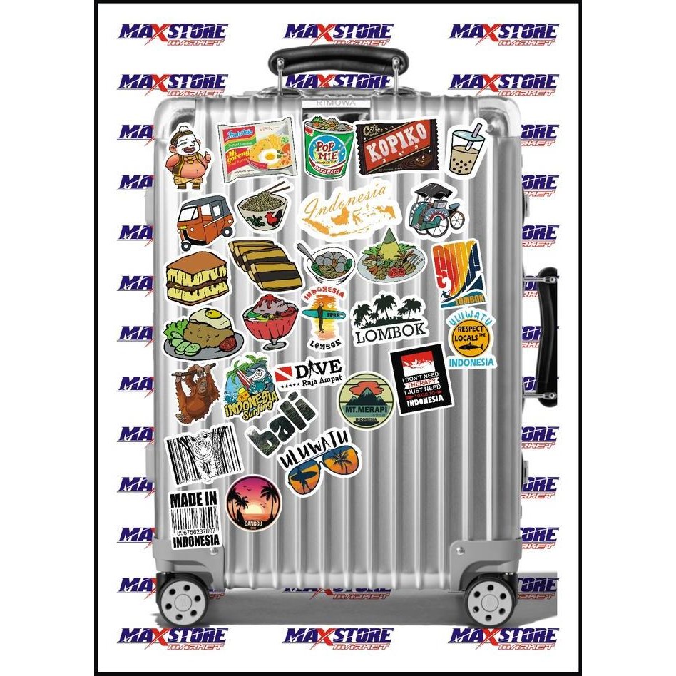 

travel sticker / indonesia travel sticker / luggage sticker / stiker