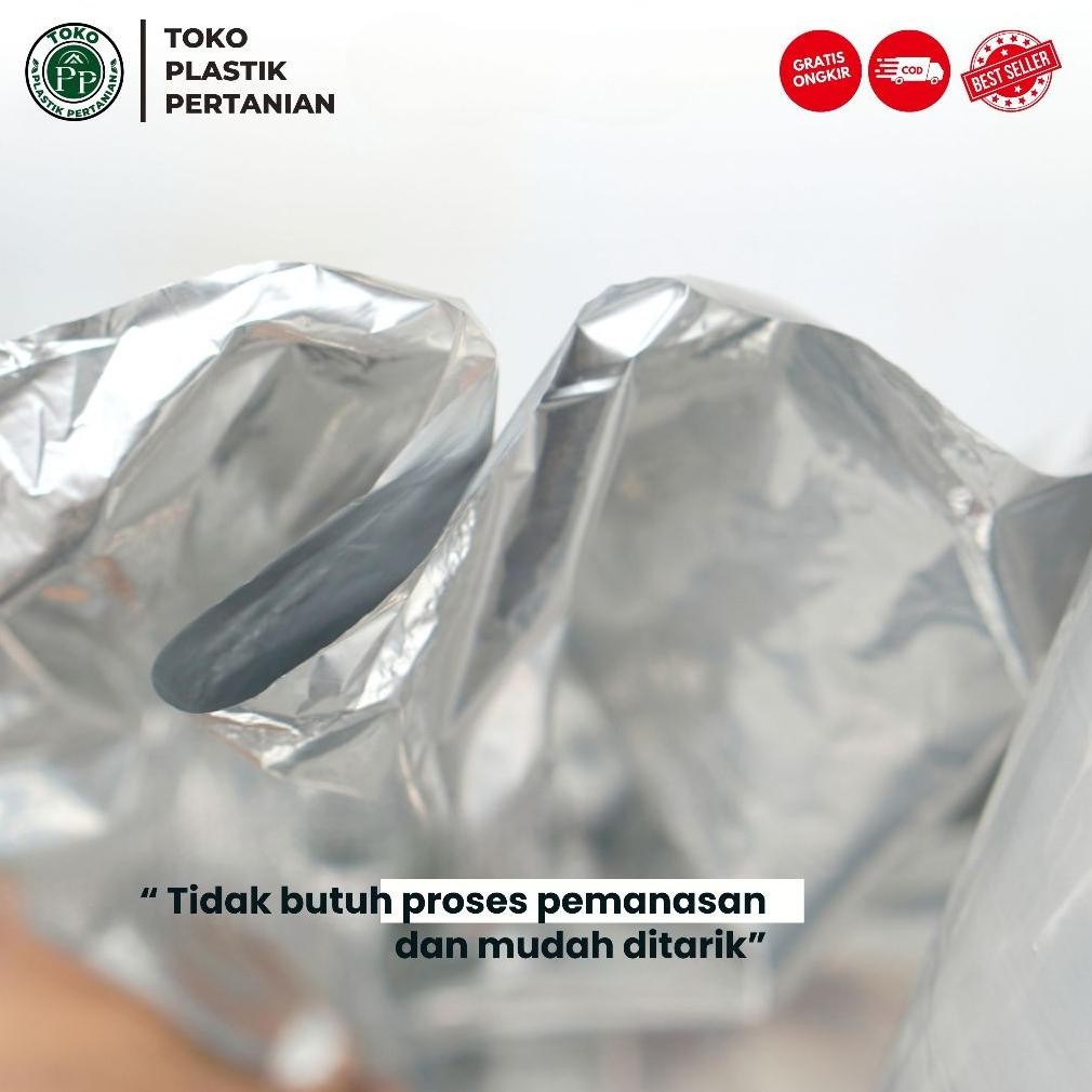 Plastik Mulsa Perak 1 Roll 8 Kg Mulsa Grenjeng Lebar 70 Cm Terbaik