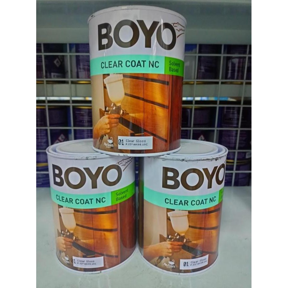 Sale Clear Coat Boyo NC 1 Liter Pilox Gloss Doff Pelapis Anti Gores