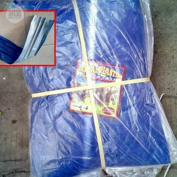 Terpal Jadi A3 4X6 / Terpal Tenda Plastik  / Terpal Kolam / Terpal Tenda Biru