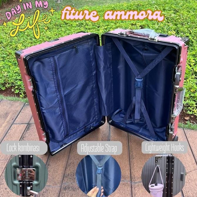 Amora Suitcase Ringan Koper 20 inch Kabin Bagasi / Koper 24 inch 28 inch Jumbo / Koper Travel Non Zi
