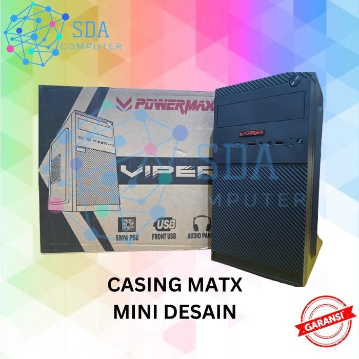 DS CASING PC MINI MICRO ATX PSU 500W KOMPUTER STANDART