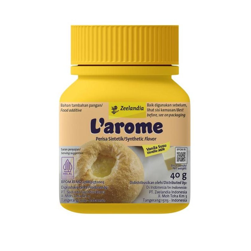 

LM ZEELANDIA - L'AROME VANILLA MILK POWDER 40GR - PERISA, PEWARNA, DAN AROMA VANILLA SUSU