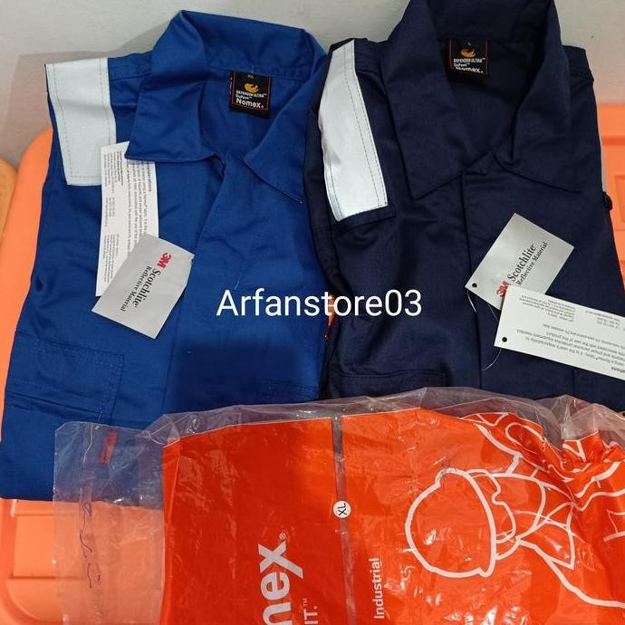 wearpack nomex/coverall nomex Dupont biru 4,5oz & 6oz original