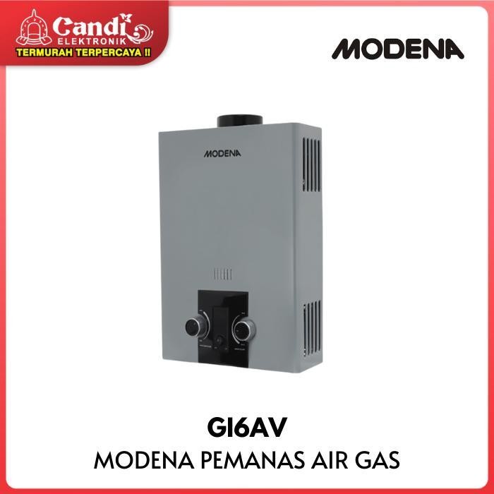 Modena Water Heater Gas  Gi6Av Pemanas Air Gi 6A V - Low Pressure - Overheating Safety Original Dan 