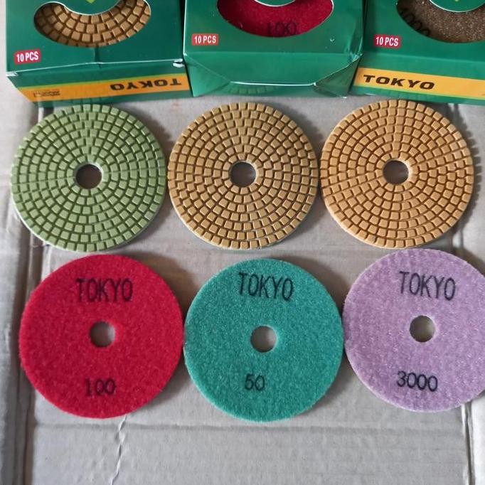 Diamond Pad Poles Marmer / Diamond Poles Granit Tokyo 4 Inchi