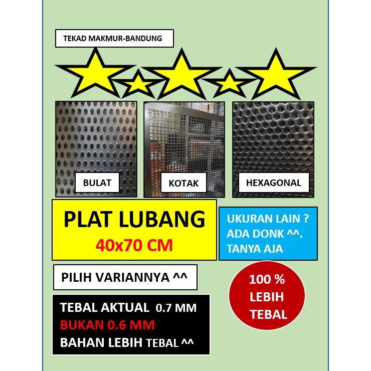 Plat 40x70 - Plat Besi Ram Speaker -  Ram Grill Plat Lubang - Ram Grill Box Sound DiM