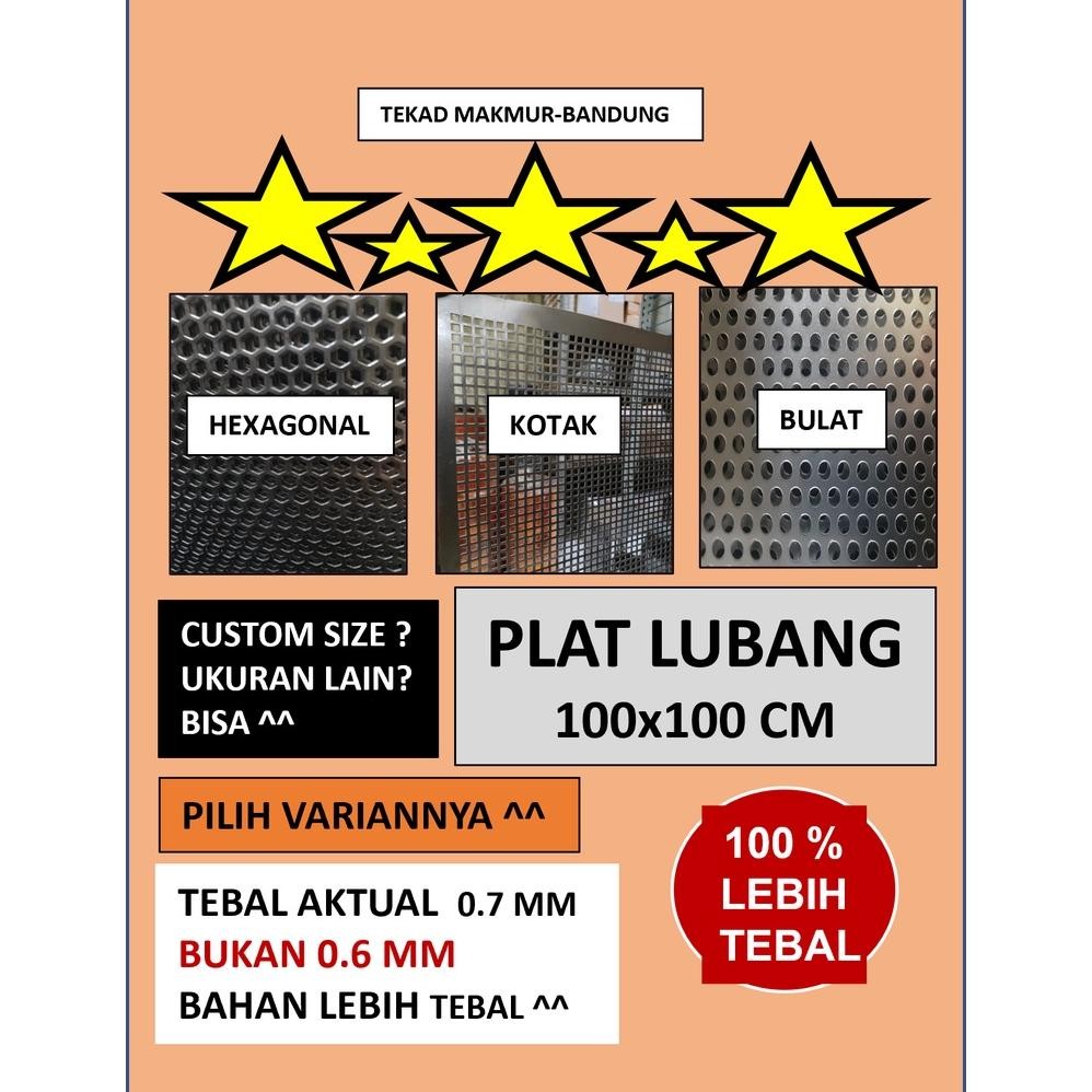 Plat 100x100 - Plat Besi Ram Speaker -  Ram Grill Plat Lubang - Ram Grill Box Sound DiM