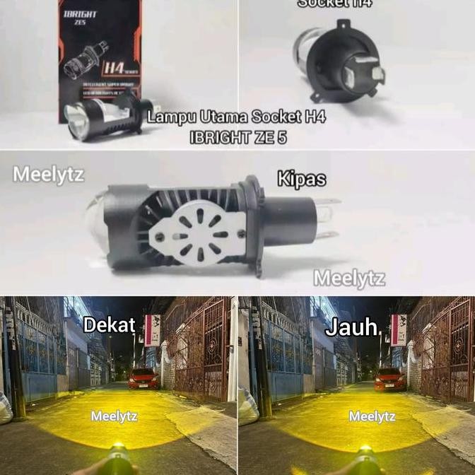 Ibright Ze 5 - Premium Lampu Utama Led H4 Original Ibright Ze5 High Low Ac Dc  Terbaru