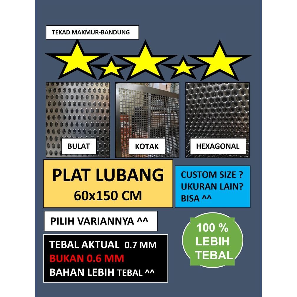 Plat 60x150 - Plat Besi Ram Speaker -  Ram Grill Plat Lubang - Ram Grill Box Sound DiM