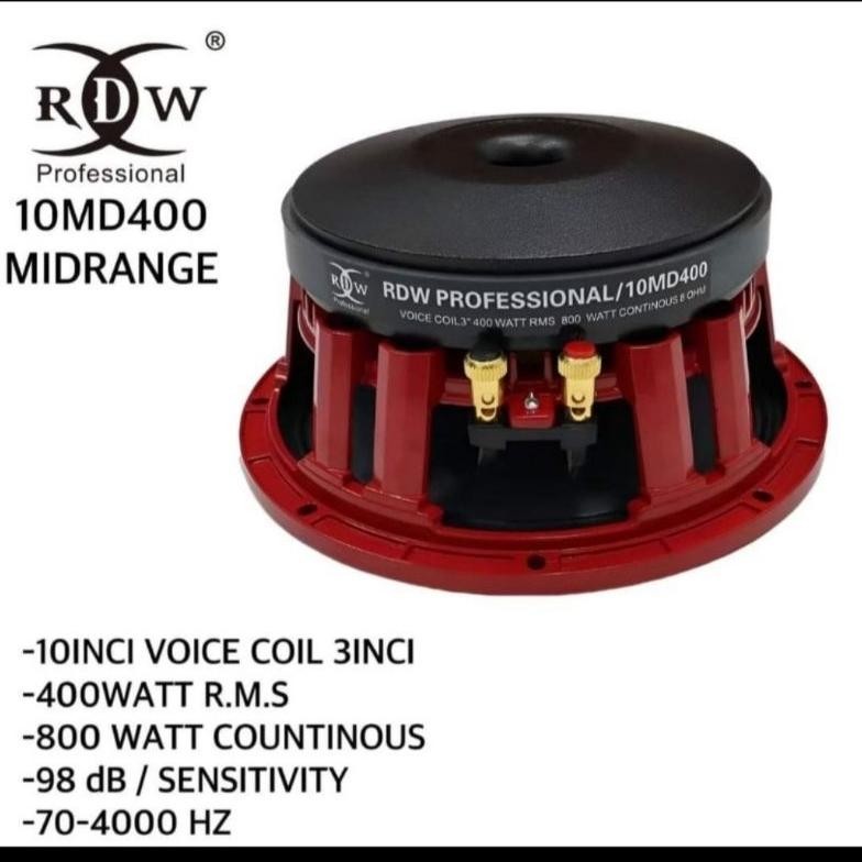 Speaker RDW 10 MD400 400W RMS 10 Inch DiM