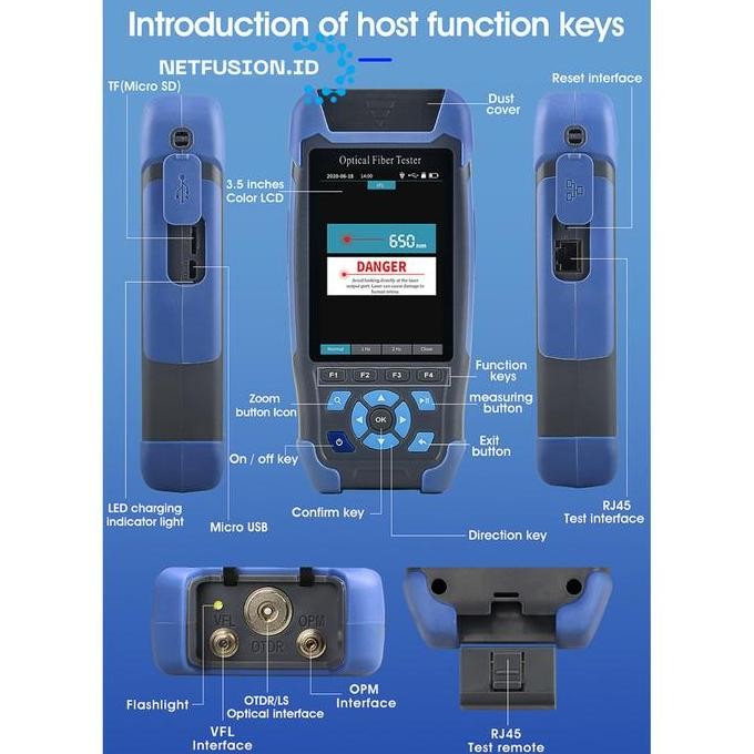Otdr Mini Smart Aua-900D Satu Pabrik Nk3200D Sc Upc 1310/1550Nm Original Comptyco Bukan Novker New S