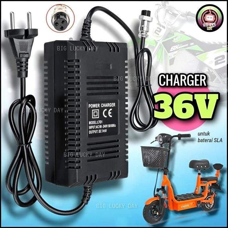 CHARGER 36V SEPEDA LISTRIK EXOTIC ET HB 320 SCOOTER LISTRIK MINI TRAIL ATV ELEKTRIK SKUTER 36VOLT 1.