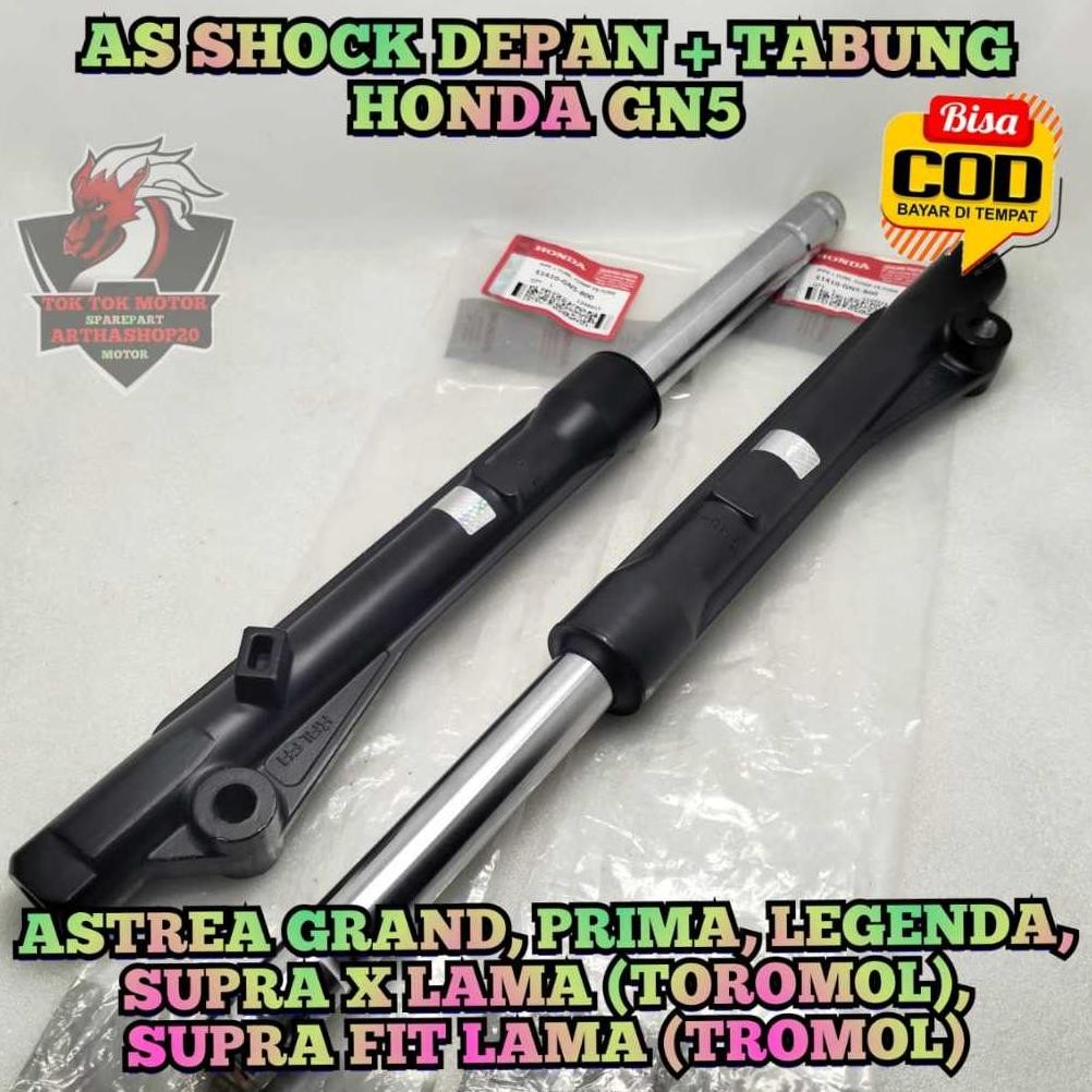 Shock Depan + Tabung gn5 Motor Honda Astrea Grand , Prima , Astrea Legenda , Supra x Lama TROMOL , S
