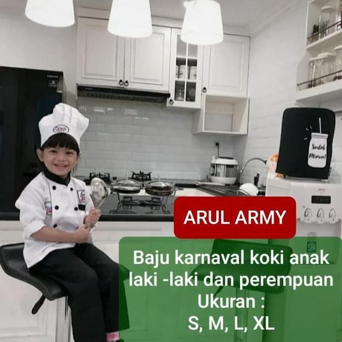 Baju Seragam Koki Anak Kostum Karnaval Anak Keren Murah Berkualitas