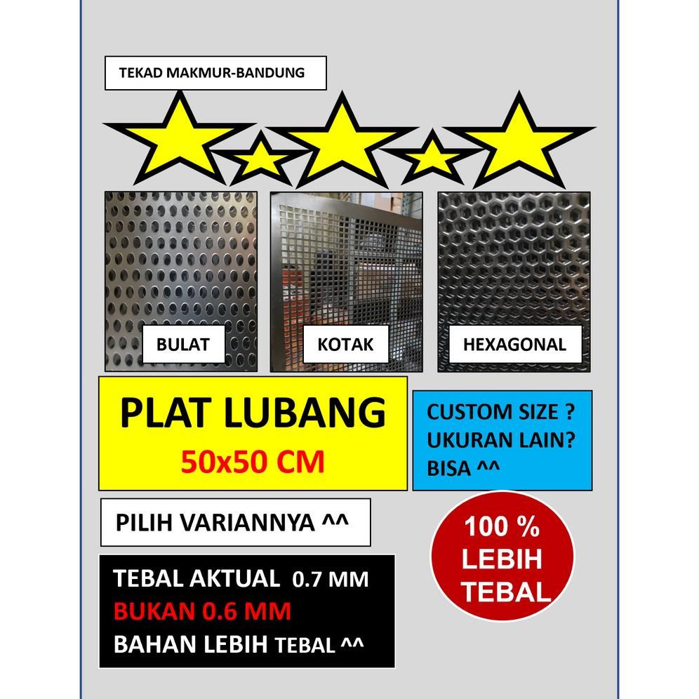 Plat 50x50 - Plat Besi Ram Speaker -  Ram Grill Plat Lubang - Ram Grill Box Sound DiM