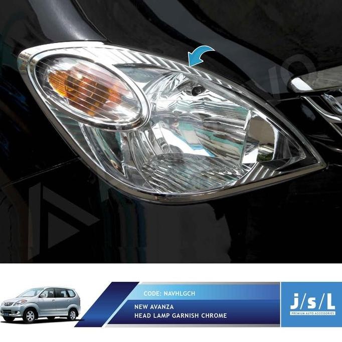 New Garnish Head Lamp Chrome Sporty Toyota Avanza 2008 - 2011 Aksesoris