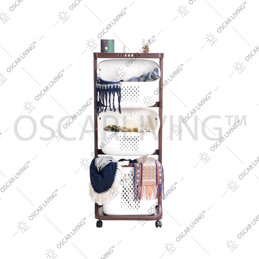 Tabitha MPTL Keranjang Baju Kotor 3 SUSUN / Laundry Basket / Rak Keranjang Susun Serbaguna MURAH