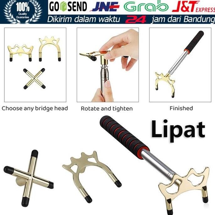 New Bridge Cue Rest Head Lipat Cagak Stick Biliar Kepala Penyangga Meja