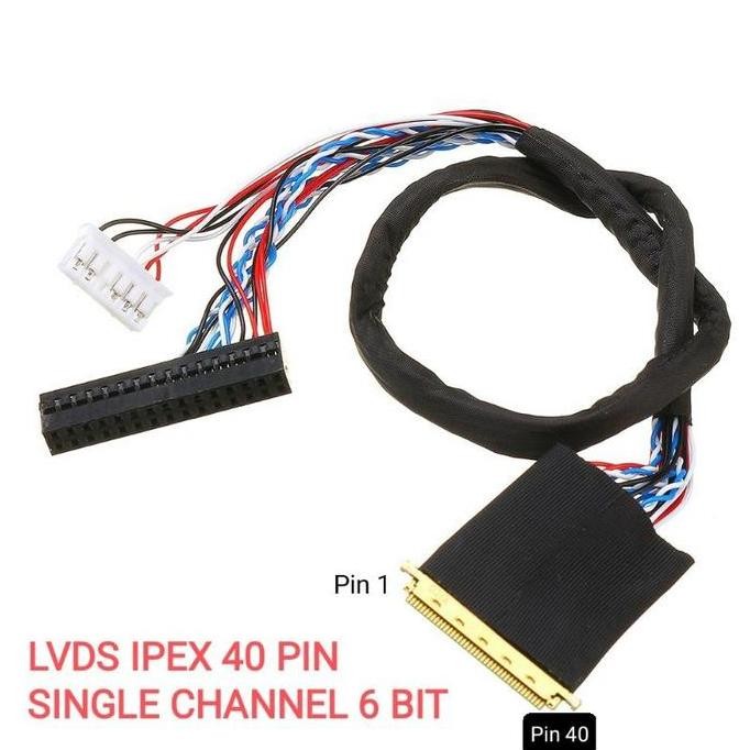 ASLI KABEL LVDS IPEX 40 PIN PANEL LCD LAPTOP UNTUK BOARD UNIVERSAL