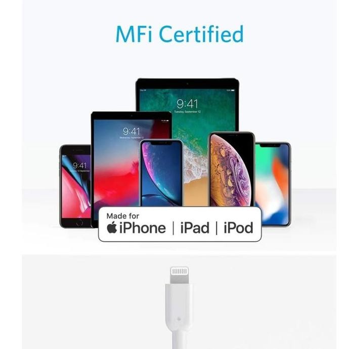 ASLI ANKER 321 KABEL POWERLINE USB-C TO LIGHTNING MFI IPHONE FAST CHARGING 3FT