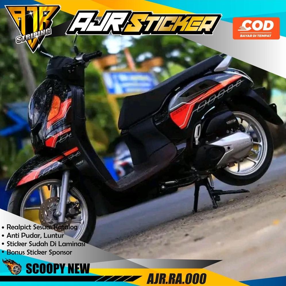 STRIPING HONDA SCOPY NEW 2021 - DECAL/Striping Variasi List HONDA SCOPY NEW 2021 . AJR.RA.002