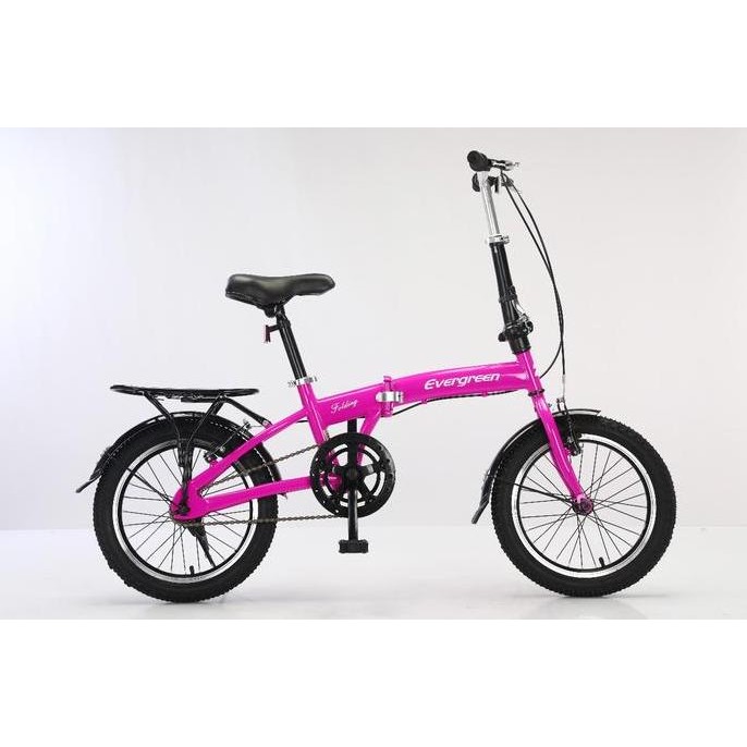 Sepeda Anak/Dewasa - Sepeda Lipat Evergreen 16 Lipat 1 Speed