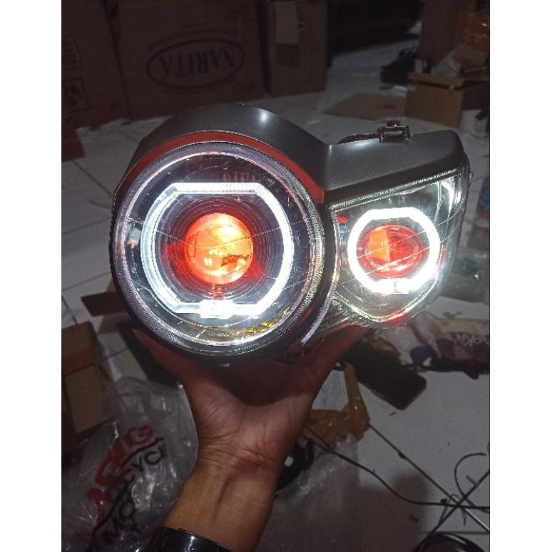 REFLEKTOR LAMPU DEPAN BILED ALA ALA TIGER REVO TIGER PECE FULL SET BATOK SIAP PAKAI