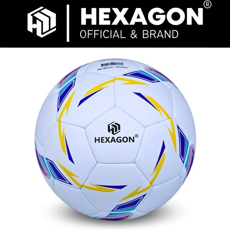BOLA SEPAK / BOLA KAKI SIZE 5 ORIGINAL HEXAGON FORCE (EMPUK) KUALITAS PREMIUM STANDAR FIFA GRATIS PE