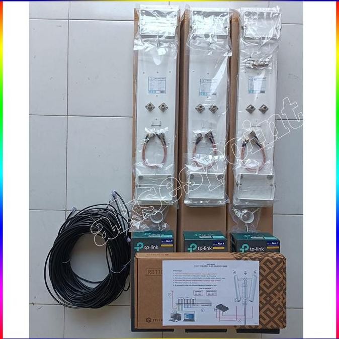 Paket Usaha Isp Rtrw Hotspot Voucher Profesional Full Seting Cpe220Ext New Stok
