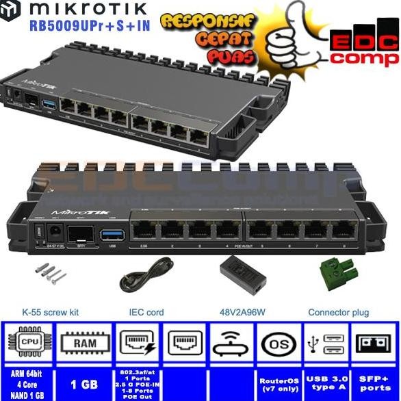 Mikrotik Rb5009Upr+S+In| Router Rb5009Upr+S+In|Rb5009 Upr+S+In New Stok