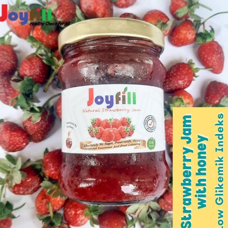 

Selai Strawberry Sehat Gluten Free Dengan Madu Strawberry Jam With Honey Natural Joyfill 260 Gram