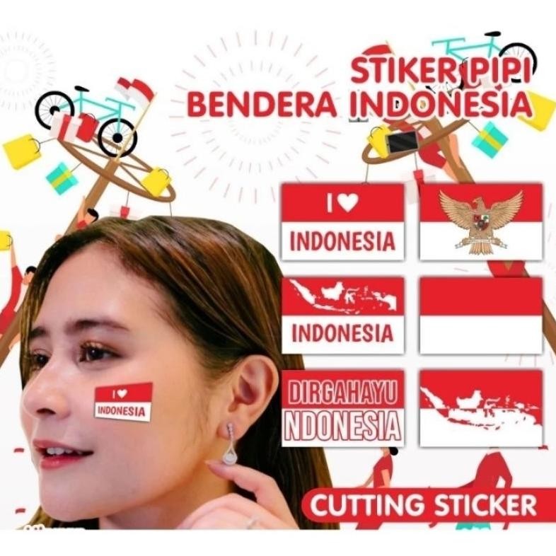 

Hj-45 Grosir 100 Lembar Stiker Pipi Merah Putih Isi 32Pcs Tempelan Pipi Bendera Termurah - Stiker Hut Ri 17 Agustus Hj-45