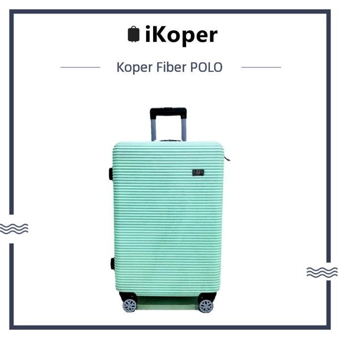 Tersedia Koper Polo 24 Inch Original Fiber Bagasi Size Roda 4 TSA Lock