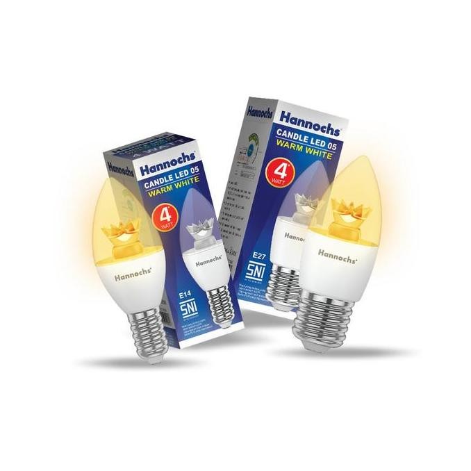 Bohlam Hannochs Led Candle Lampu Led Hannochs Jantung Hias 4W 4 W 4Watt 4 Watt E14 E27