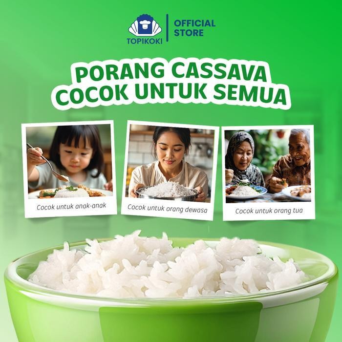 

[Bundling Hemat] Dailymeal - Porang Cassava Rice (Beras Porang) 280G (2Pcs) Enak & Praktis, Cukup Seduh Air Panas