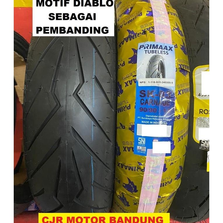 READY BAN TUBELESS PRIMAAX SK-03 80/90 & 90/90 RING 14 BEAT VARIO MIO - BAN DONAT MOTIF DIABLO