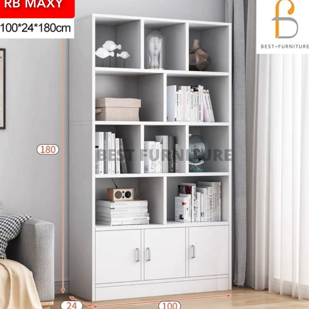 Rak Buku Lemari Pajangan Minimalis Modern