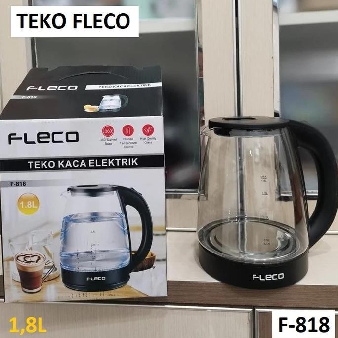 Teko Kaca Elektrik F-818 teko listrik kaca transparan