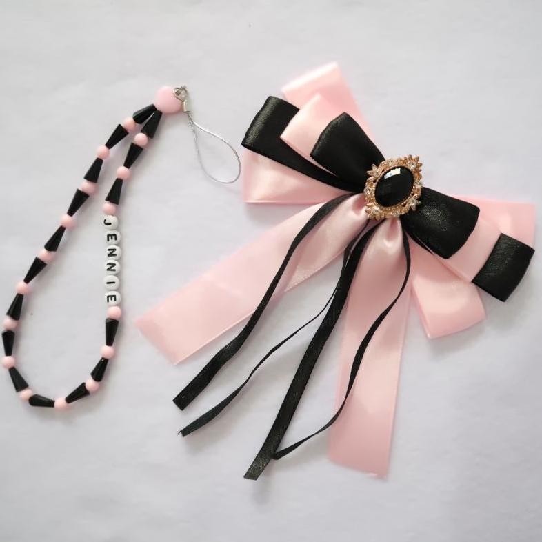 aplikasi pita lightstick black pink snsd korean ribbon vintage