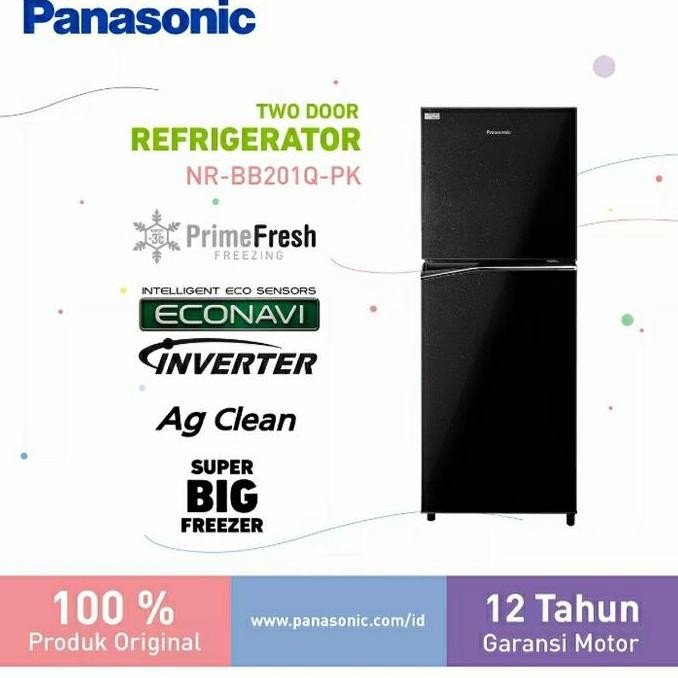 PANASONIC NR-BB201Q-PK KULKAS INVERTER 2 PINTU NR BB201Q PK