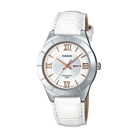 new  Casio Analaog Jam Tangan Wanita Kulit Putih LTP-1410L-7A1 Original
