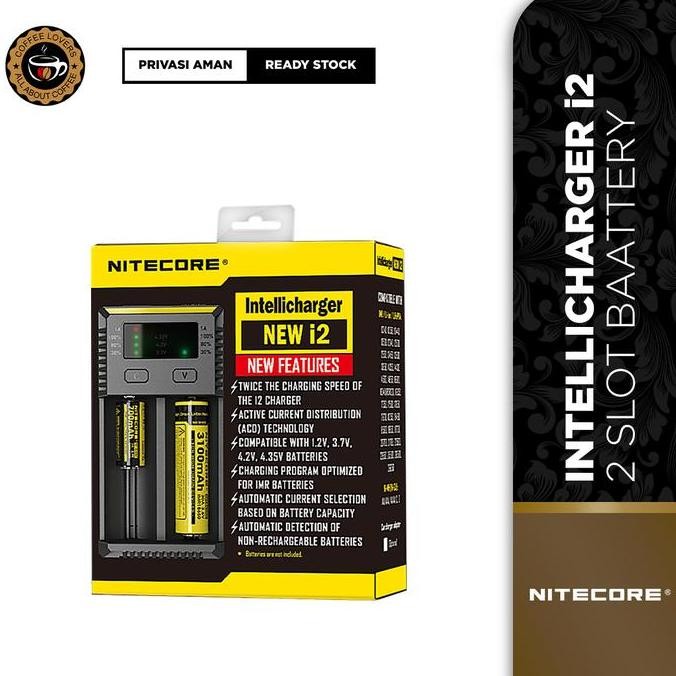 NITECORE Intelli Charger New i2 2 Slot Battery Charger Nite Core - Charger Nitecore New i 2 | Batre 