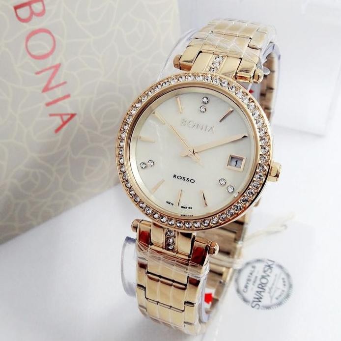 new  jam tangan wanita BONIA BNR 102-2222s crystals SWAROVSKI